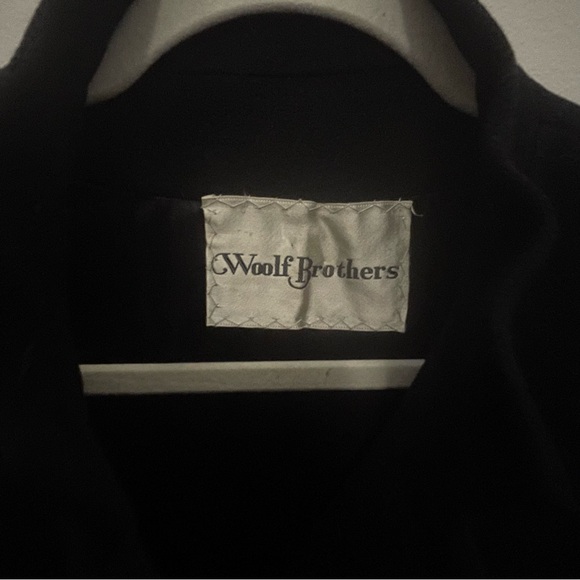 Vintage Woolf Brothers 100% cashmere coat made in USA approx sz XL black trench - Picture 4 of 8